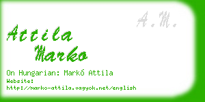 attila marko business card