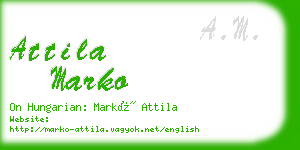 attila marko business card